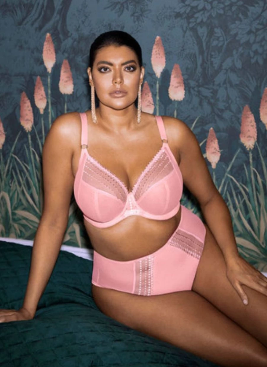 Elomi Matilda UW Plunge Bra in Rose | Full Bust Support | Underwire Comfort