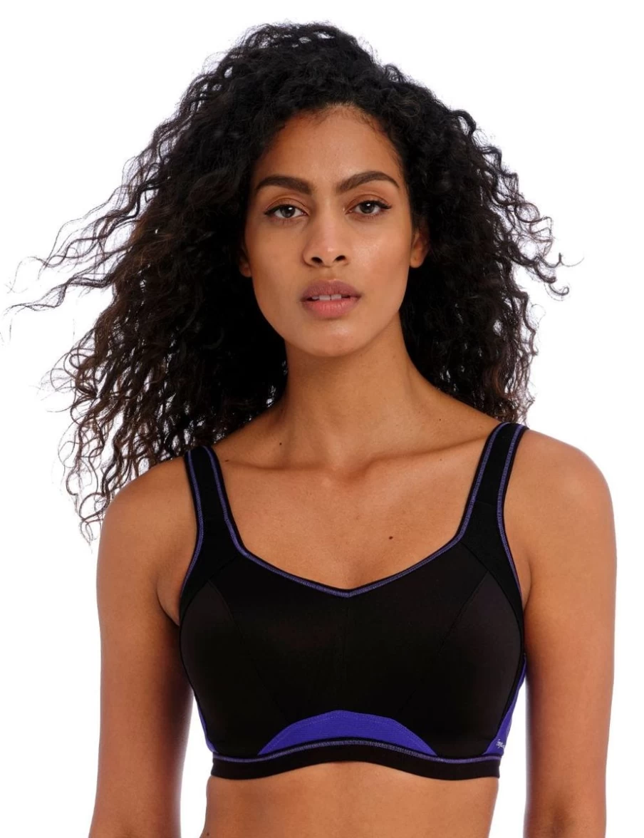 Freya Epic Moulded Crop Sports Bra - Electric Black Active Wear