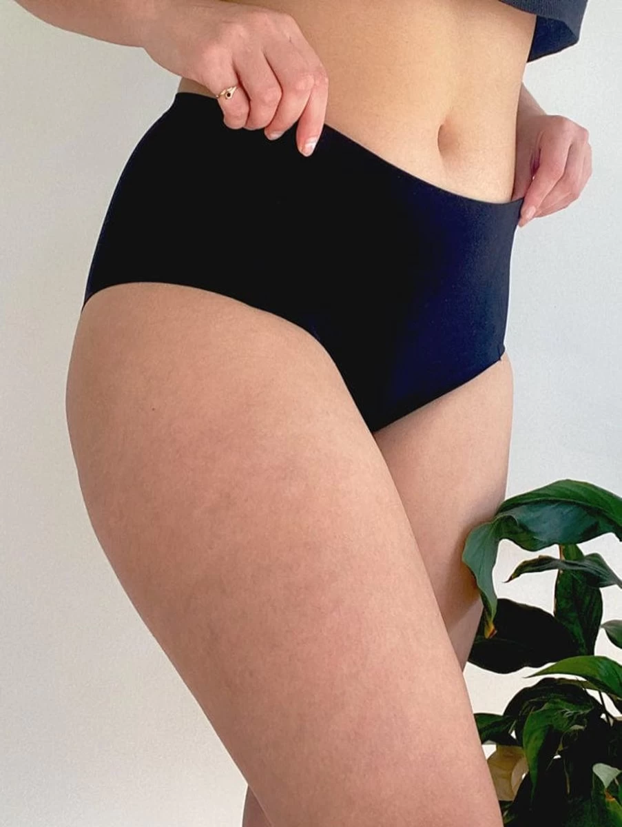 Brava Basics Women's Full Brief Underwear - Classic Black Cotton Panties