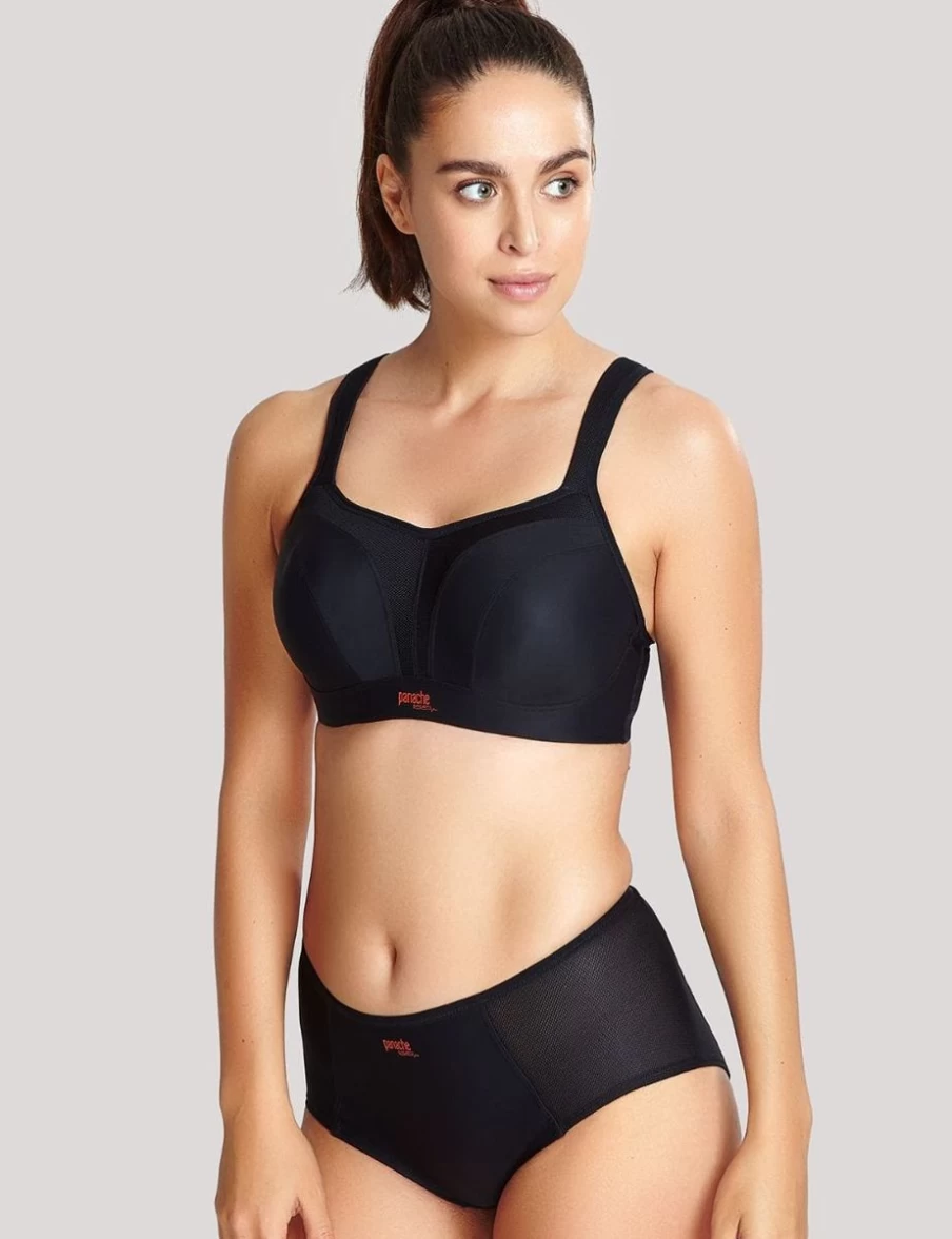 Panache Women's High Impact Sports Bra - Supportive Black Workout Bra for Active Women