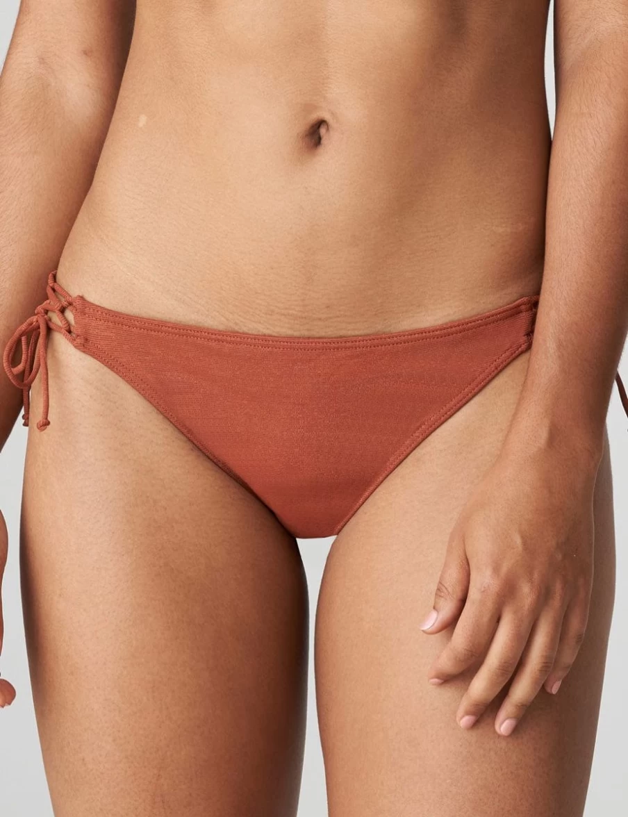 Prima Donna Manuia High-Waist Bikini Brief in Burnt Amber - Luxury Women's Underwear