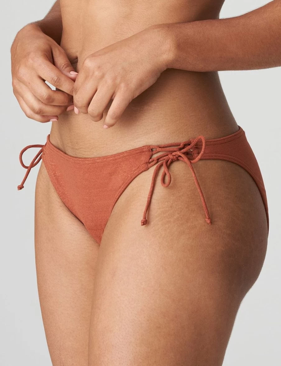 Prima Donna Manuia High-Waist Bikini Brief in Burnt Amber - Luxury Women's Underwear