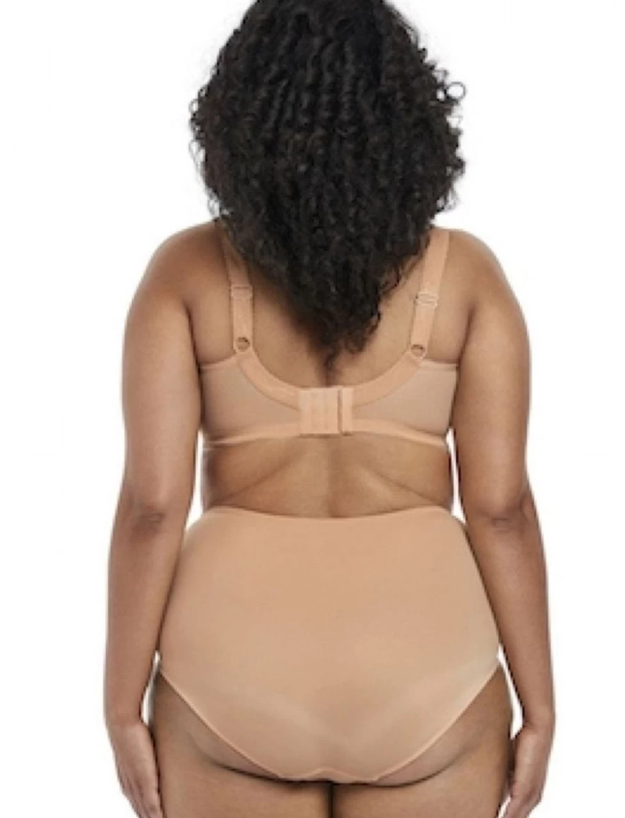 Goddess Adelaide Underwire Bra with Banded Detail in Sand Color for Women
