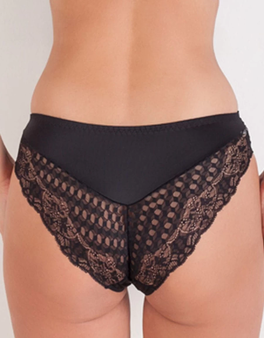 Samanta Rosalia Black Midi Brief - Comfortable Women's Underwear by Samanta