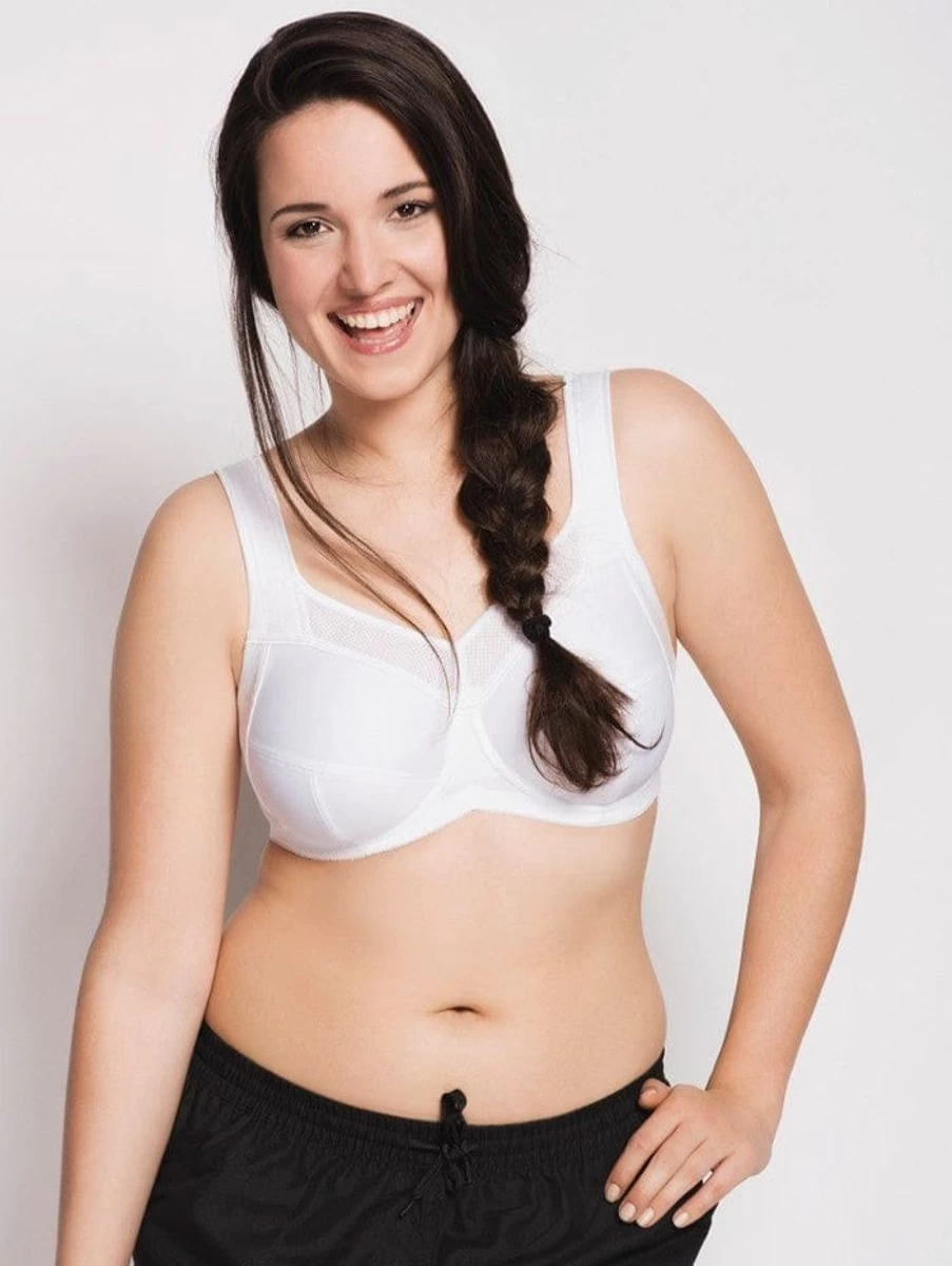 Ulla Kate Underwire Sports Bra - White - Comfort & Support for Active Women