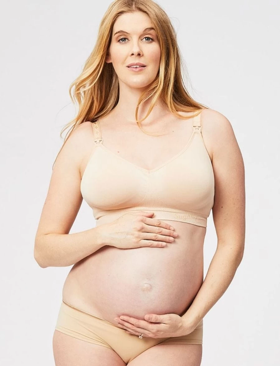 Cake Lingerie Maternity Nursing Bralette with Popping Candy Detail in Beige for Comfortable Breastfeeding