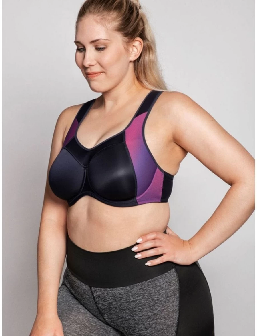 Ulla Sydney Underwire Sports Bra for Women - Navy & Pink Supportive Workout Top