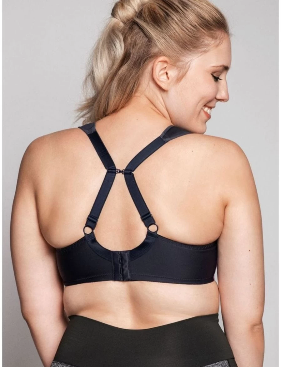 Ulla Sydney Underwire Sports Bra for Women - Navy & Pink Supportive Workout Top
