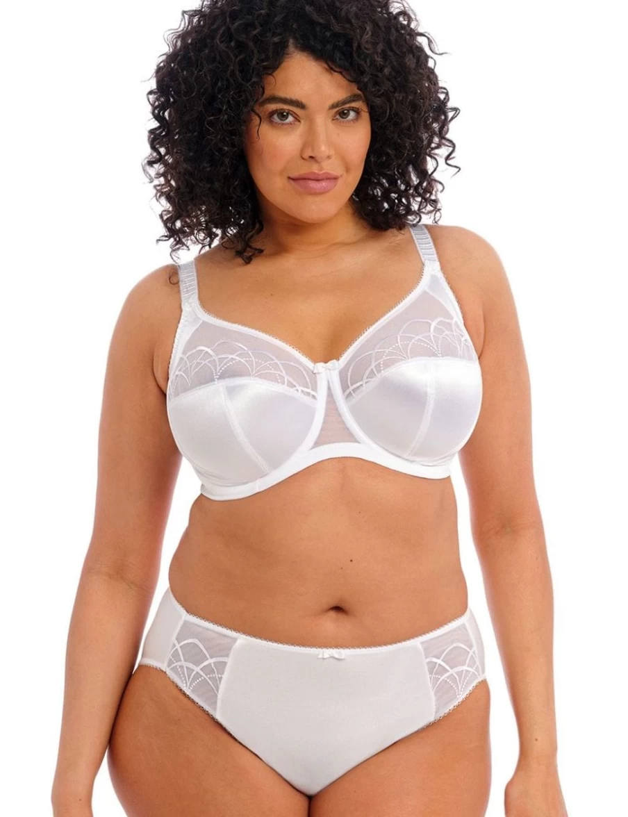 Elomi Cate Full Cup Bra in White | Supportive Plus Size Lingerie | Women's Comfort Underwear