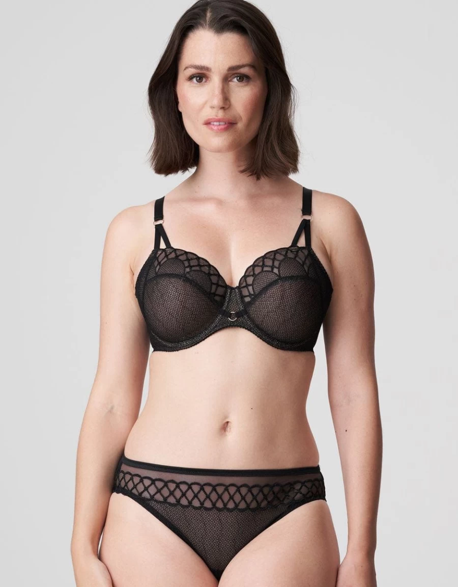 Prima Donna Vya Full Cup Bra - Comfortable Supportive Lace Underwear for Women in Black