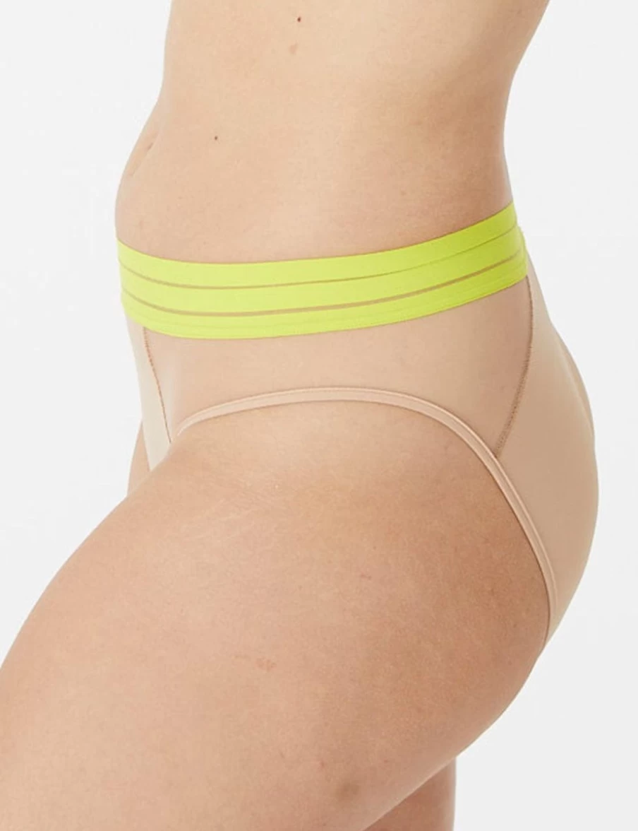 Maison Lejaby Nufit Fluo Bikini Brief - High-Waist Sunny Skin Swimwear for Women