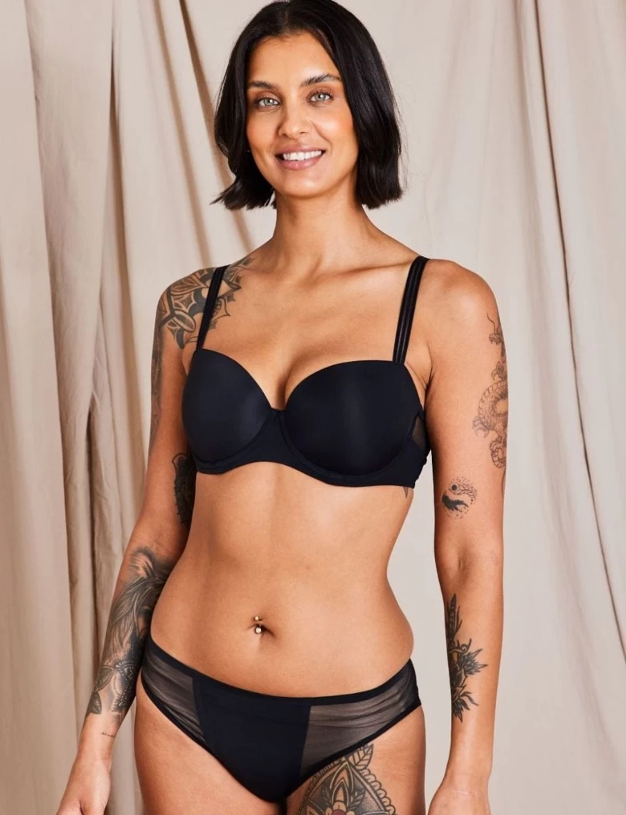 Marie Jo L'Aventure Louie Padded Balcony Bra in Black | Comfortable & Supportive Lingerie