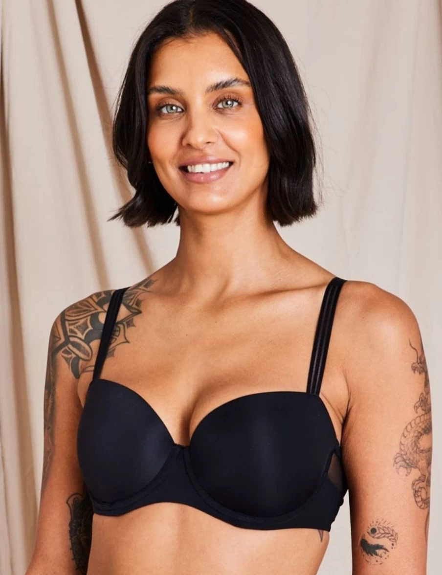 Marie Jo L'Aventure Louie Padded Balcony Bra in Black | Comfortable & Supportive Lingerie