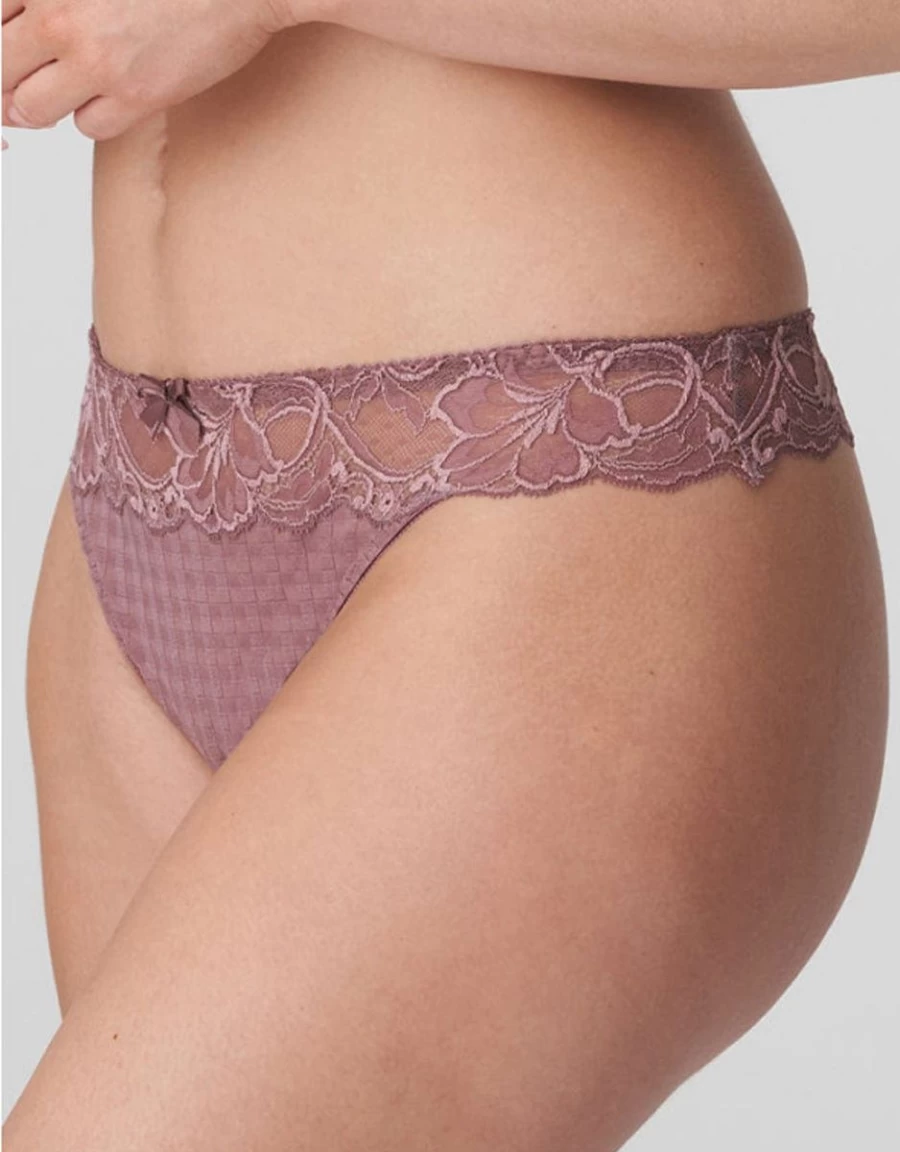 Prima Donna Madison Thong in Satin Taupe - Luxury Women's Underwear