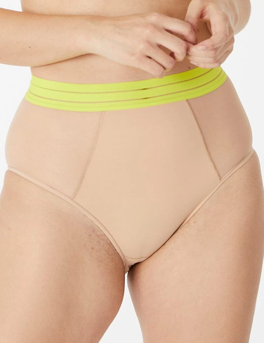 Maison Lejaby Nufit High Waisted Brief - Fluo Sunny Skin Underwear for Women