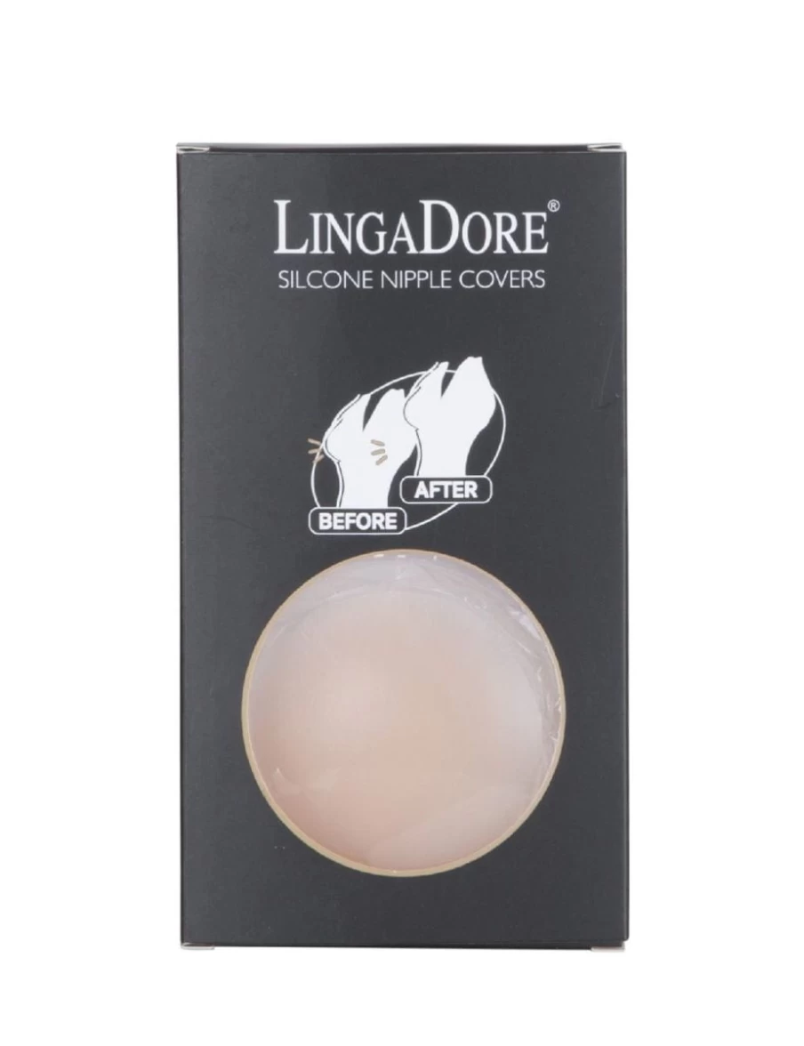 Lingadore Reusable Silicone Nipple Covers for Women - Seamless Adhesive Pasties in Blush Pink