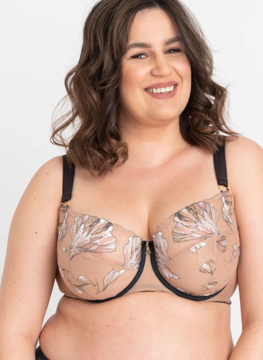 Samanta Eteri Soft Full Cup Side Support Bra in Anthracite - Comfortable and Supportive Lingerie