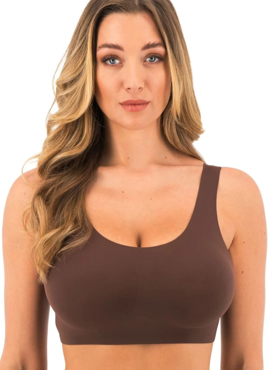 Fantasie Smoothese Non-Wired Bralette in Coffee Roast - Comfortable Wireless Bra for Women