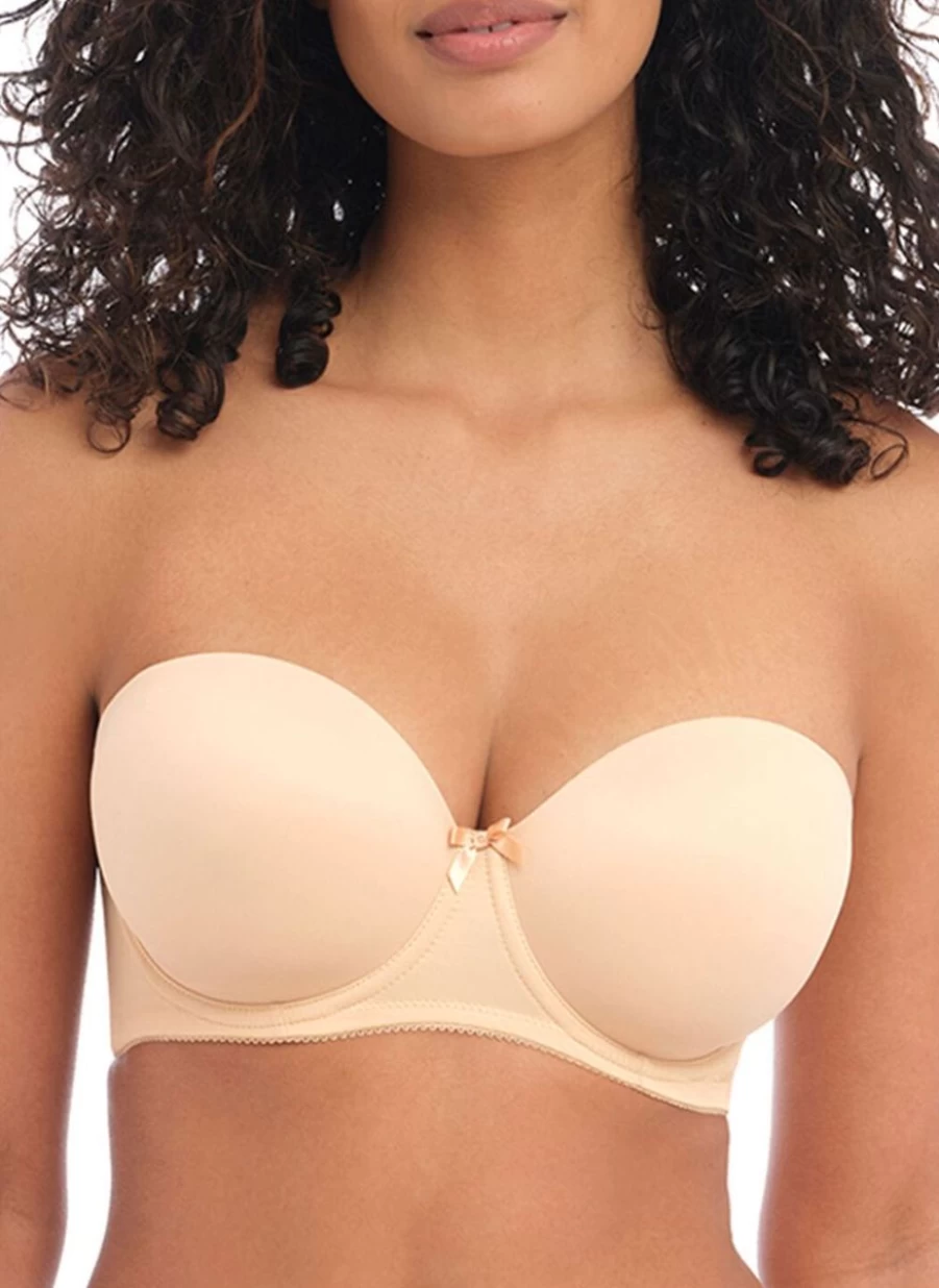 Freya Deco Strapless Bra in Nude - Supportive Wireless T-Shirt Bra for Women