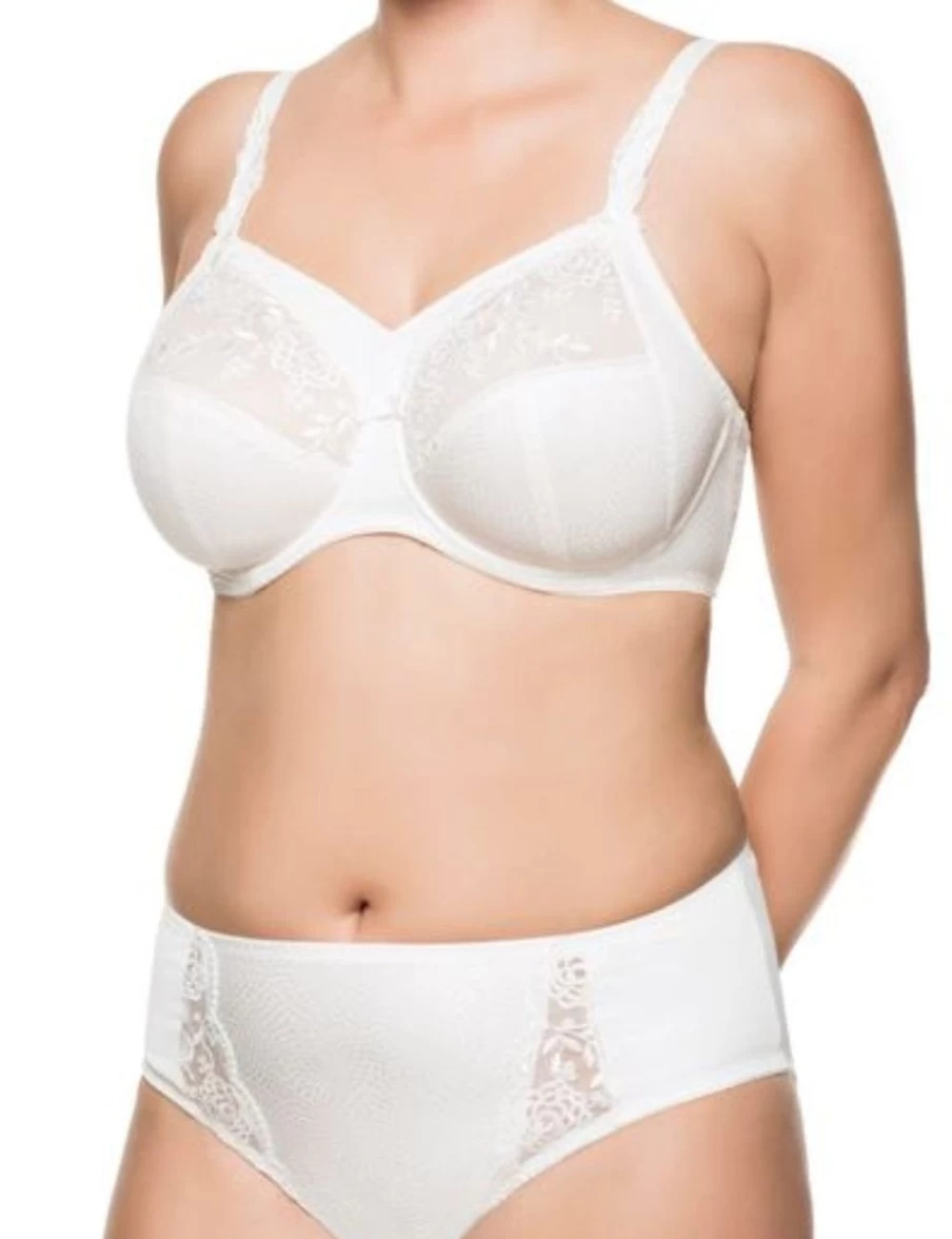 Ulla Ella Underwired Ecru Bra with Support Panel - Comfortable & Stylish