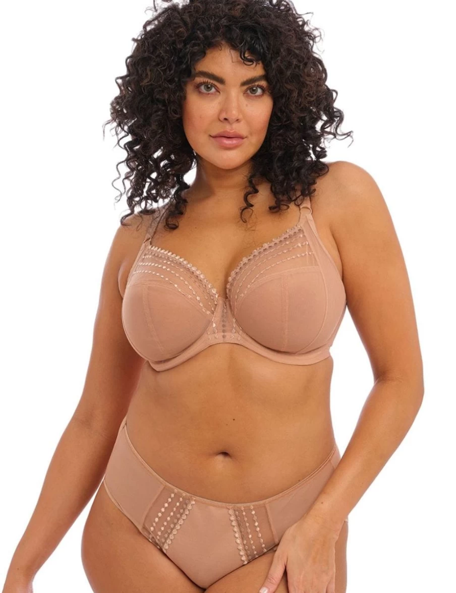 Elomi Matilda UW Plunge Bra in Cafe Au Lait | Full Support Underwire Lingerie
