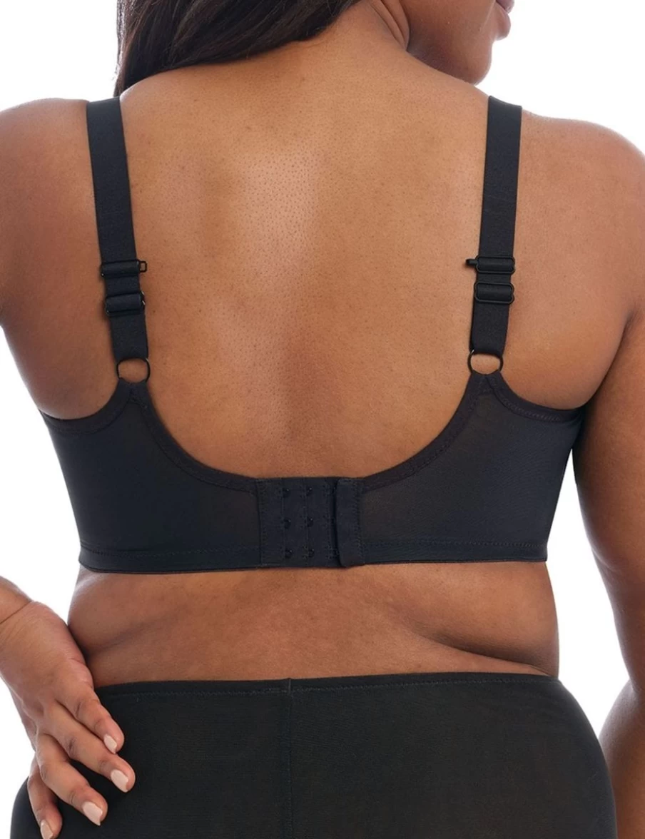 Elomi Brianna UW Padded Half Cup Bra in Black | Supportive Plus Size Lingerie