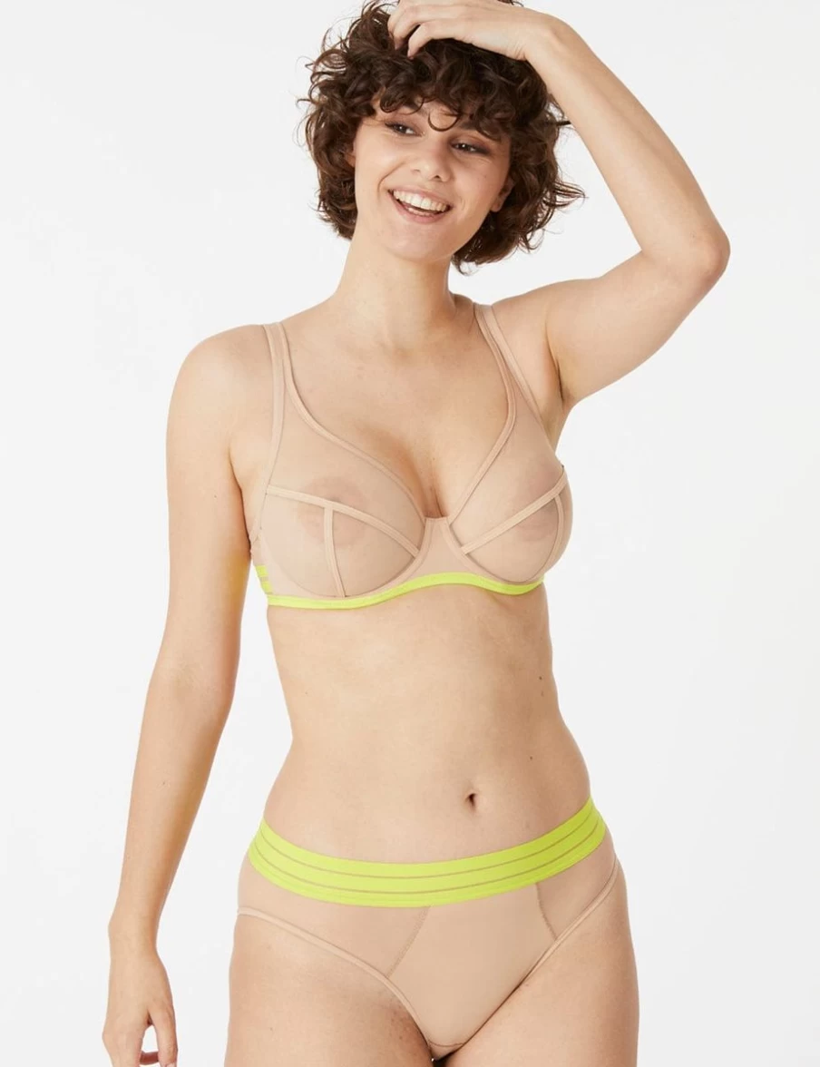 Maison Lejaby Nufit Fluo 3P Underwire Bra in Sunny Skin - Comfortable & Supportive Lingerie