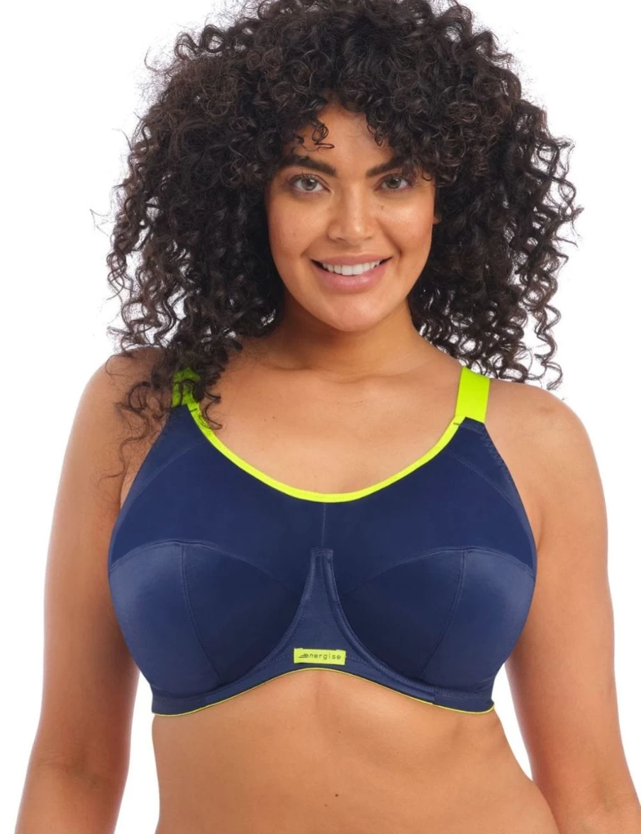 Elomi Energise Multiway Sports Bra in Navy - Supportive & Comfortable Activewear for Women