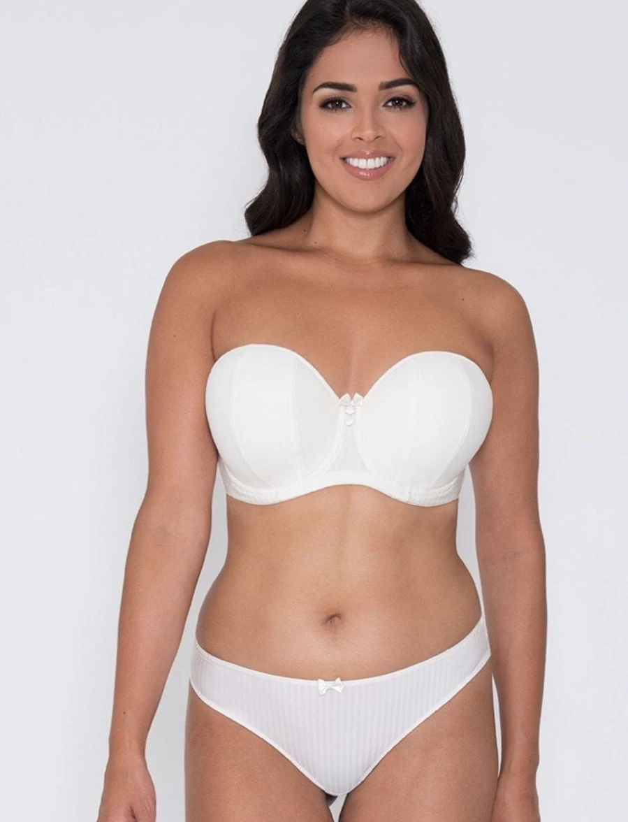 Curvy Kate Luxe Strapless Bra in Ivory | Full Bust Support | Comfortable T-Shirt Bra