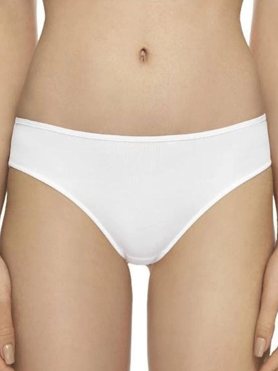Corin Virginia Women's Free Cut Deep Brief Underwear in White - Comfortable Cotton Panties