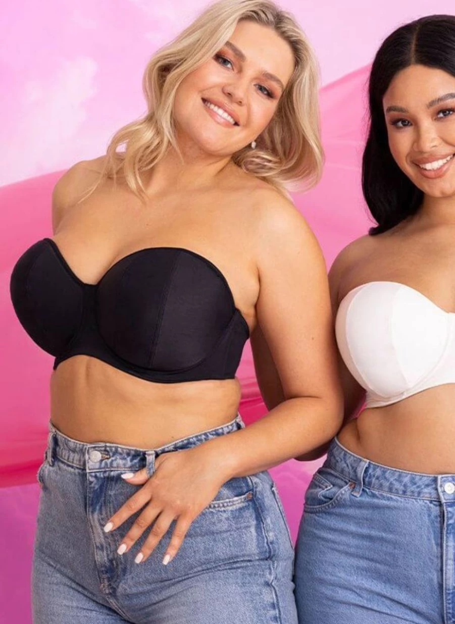 Curvy Kate Luxe Strapless Bra in Jet Black - Full Bust Support, Comfortable & Secure Fit