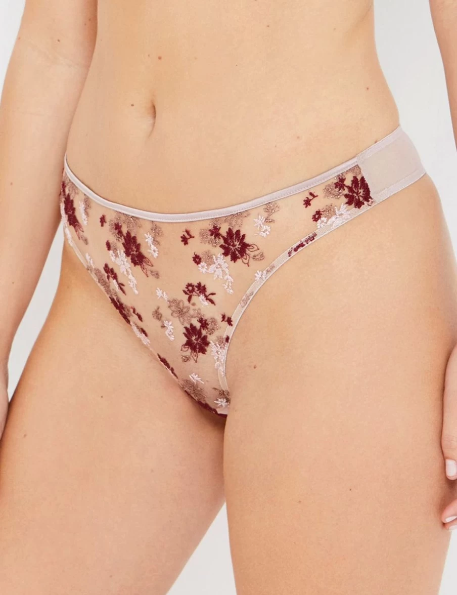 Katherine Hamilton Madalyn Thong - Vintage Rose Lace Women's Underwear