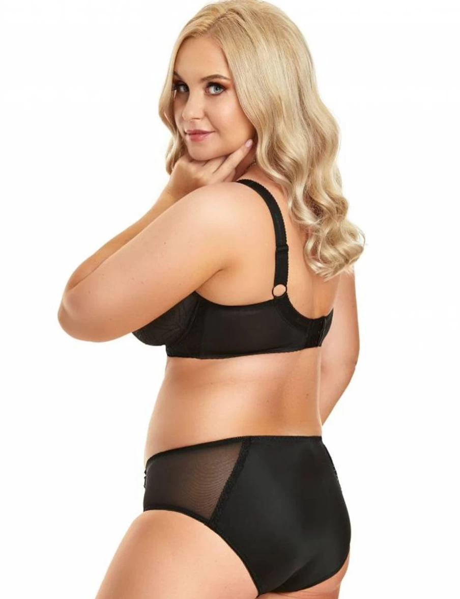 Nessa Selena Soft UW Comfort Bra - Wireless Black Lace Underwear for Women