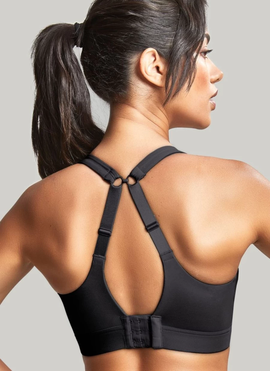 Panache Ultra Perform Non-Padded Underwire Sports Bra for High Impact Workouts - Black