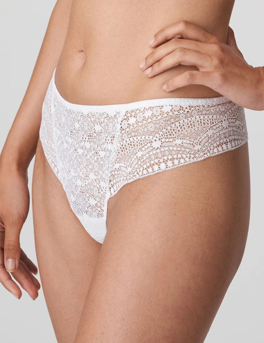 Prima Donna Twist Epirus Thong - White Lace Underwear for Women