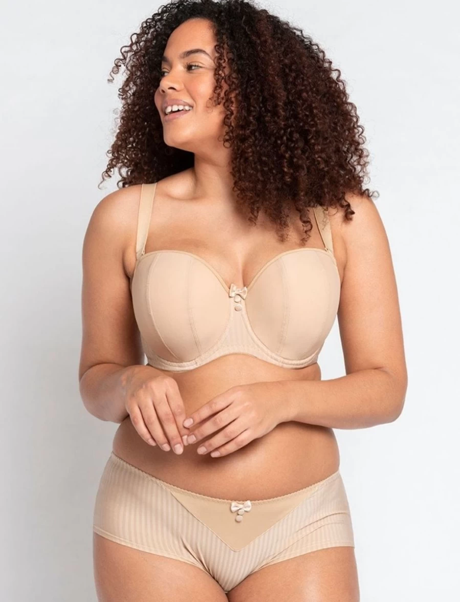 Curvy Kate Luxe Strapless Bra in Biscotti | Full Bust Support | Comfortable T-Shirt Bra