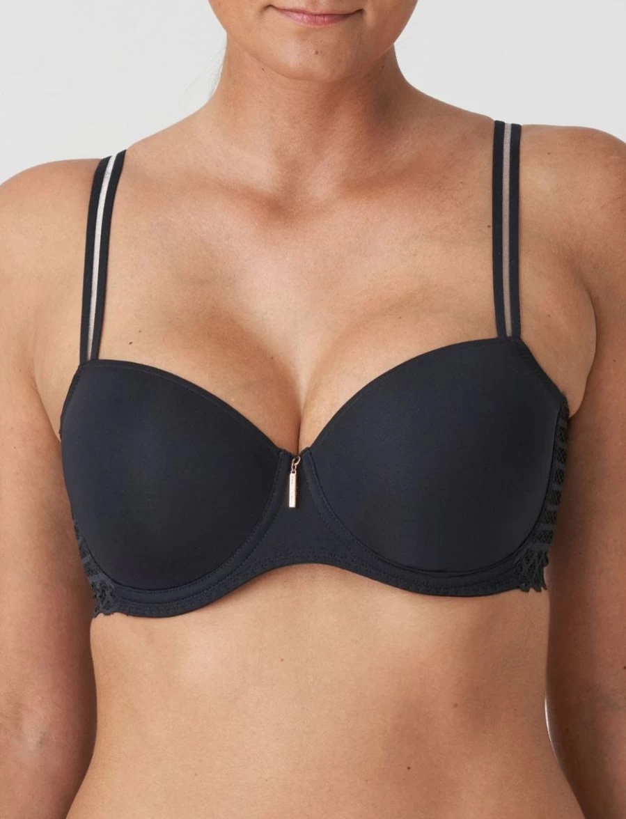 Prima Donna Twist East End Padded Balcony Bra in Charcoal | Supportive Comfort Lingerie