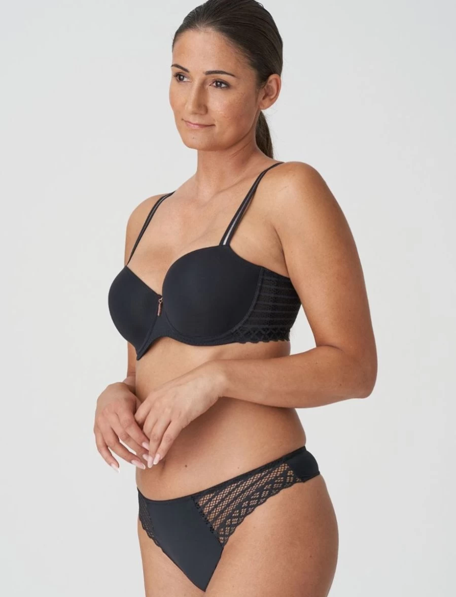 Prima Donna Twist East End Padded Balcony Bra in Charcoal | Supportive Comfort Lingerie