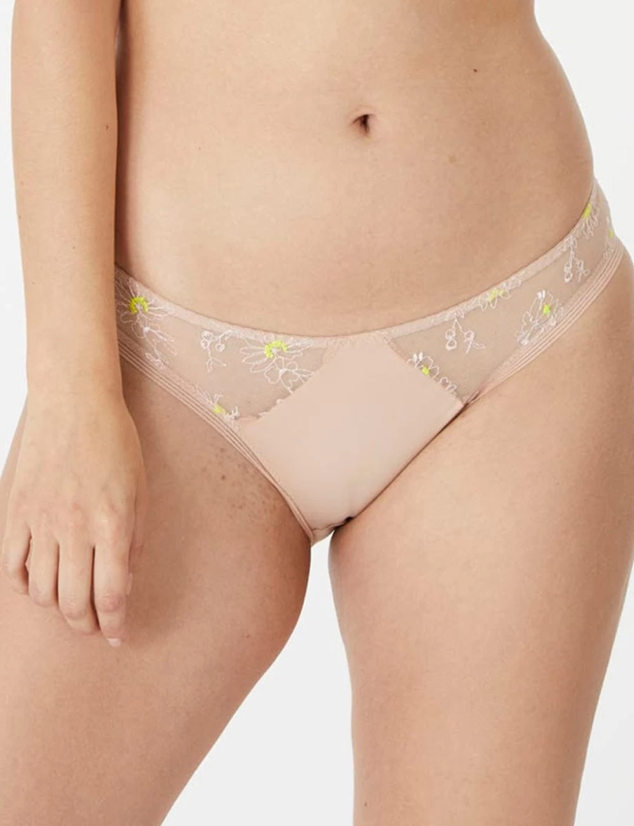 Maison Lejaby Sunflowers Smoky Pink Lace Briefs Women's Underwear