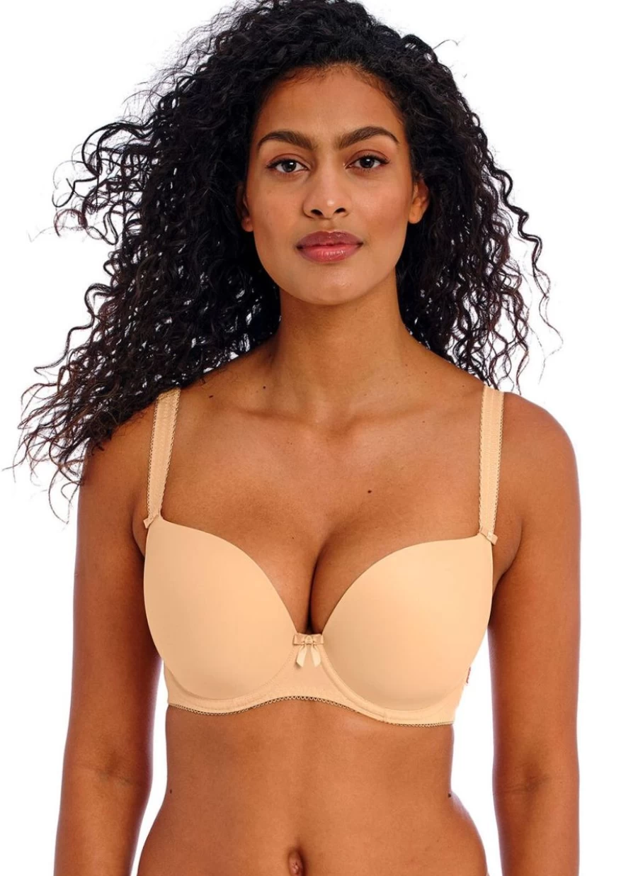 Freya Deco Plunge Bra in Nude - Supportive & Sexy T-Shirt Underwear