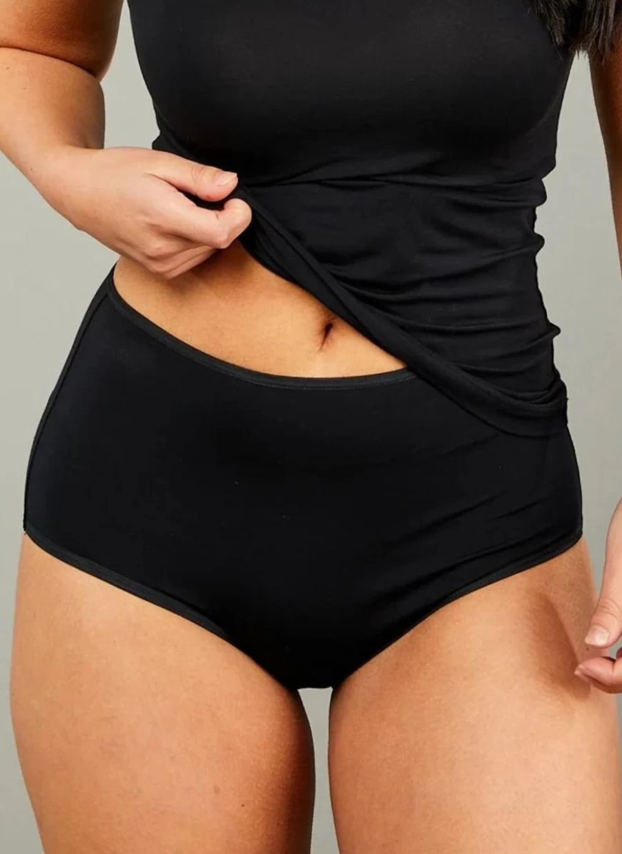 "Tani Women's Full Brief Underwear - Comfortable Black Cotton Panties"