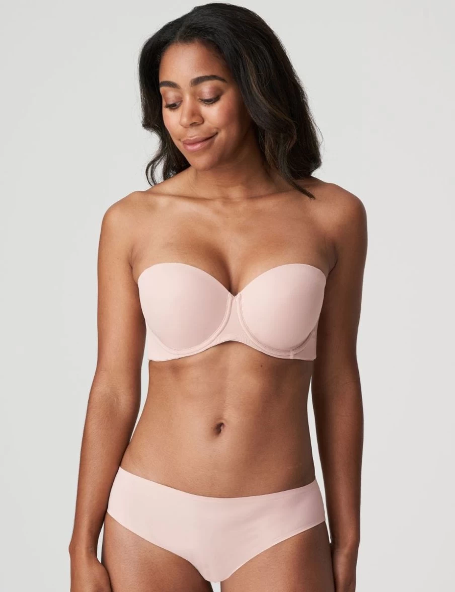 Prima Donna Figuras Padded Strapless Bra in Powder Rose | Comfortable Supportive Lingerie