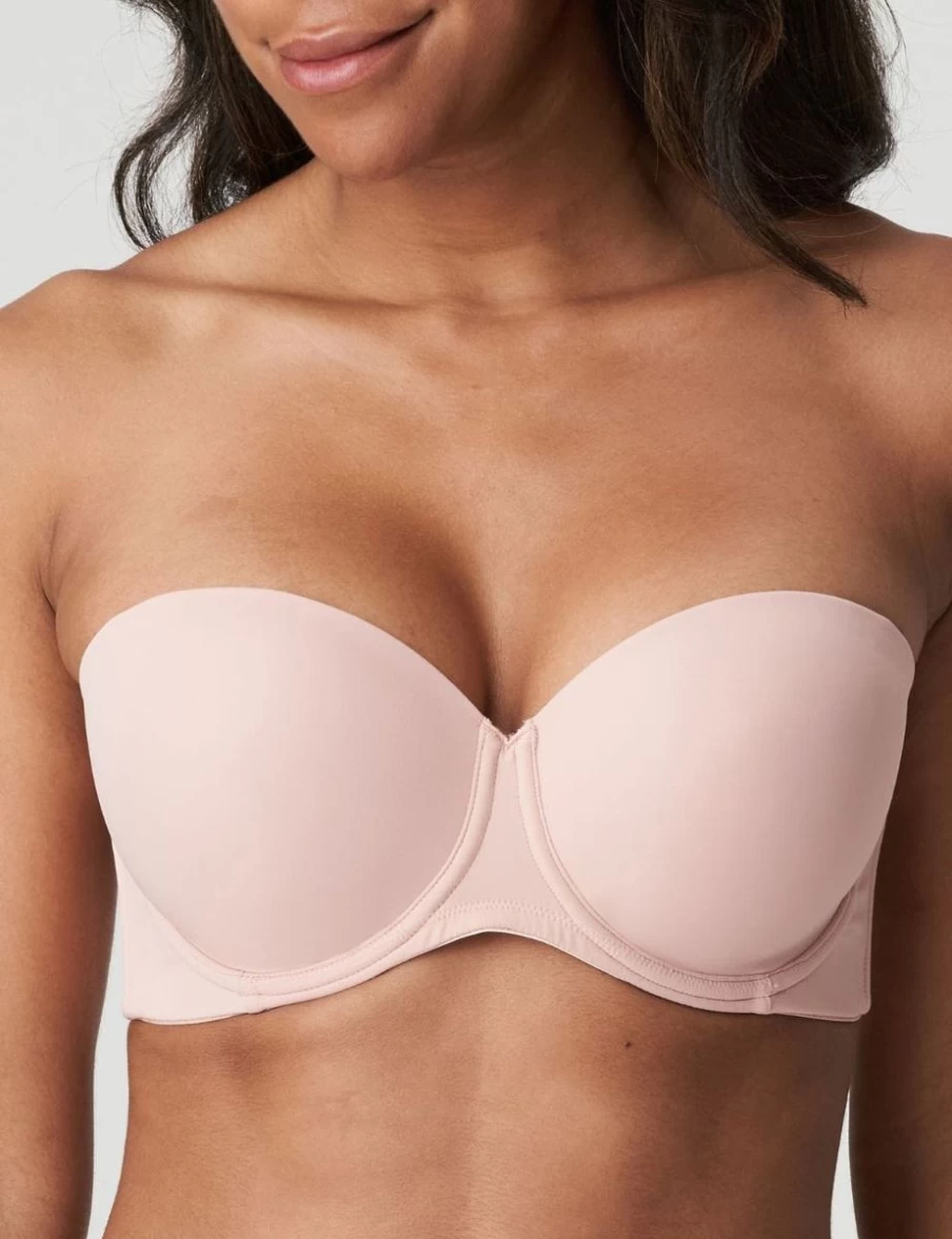 Prima Donna Figuras Padded Strapless Bra in Powder Rose | Comfortable Supportive Lingerie