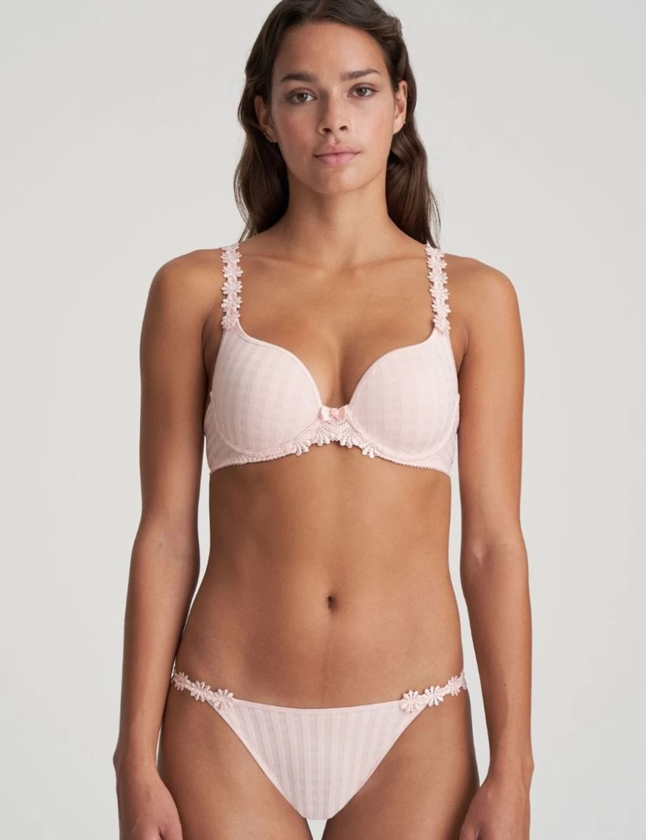 Marie Jo Avero Heart Shaped Padded Bra in Pearly Pink | Comfort & Support Lace Underwear