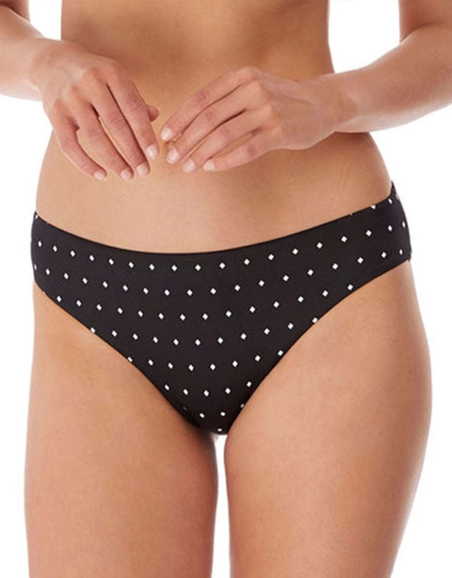 Freya Jewel Cove Black Bikini Brief - Women's Sexy High Waist Swimwear