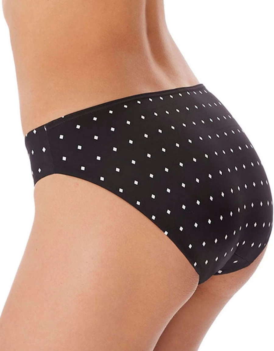 Freya Jewel Cove Black Bikini Brief - Women's Sexy High Waist Swimwear