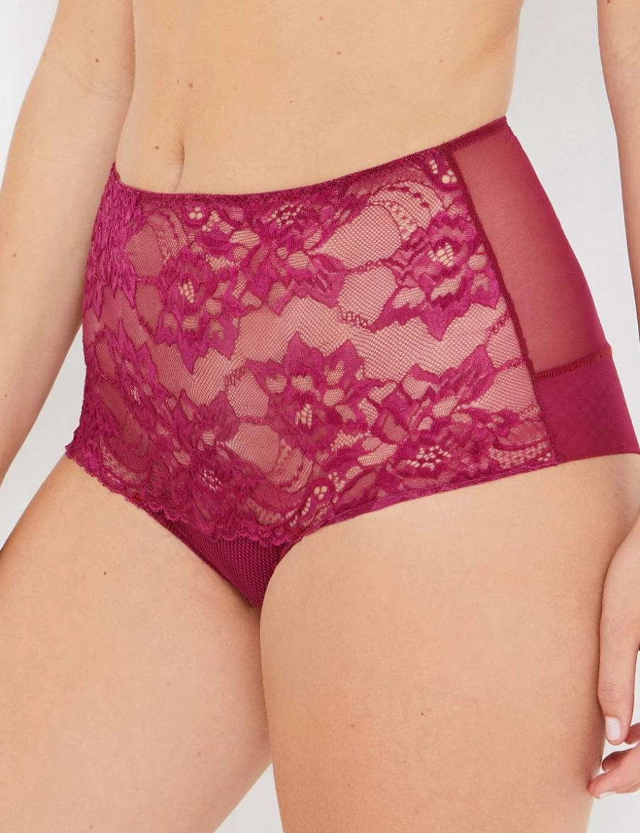 Katherine Hamilton Simone High Waisted Boysenberry Knickers Luxury Women's Underwear