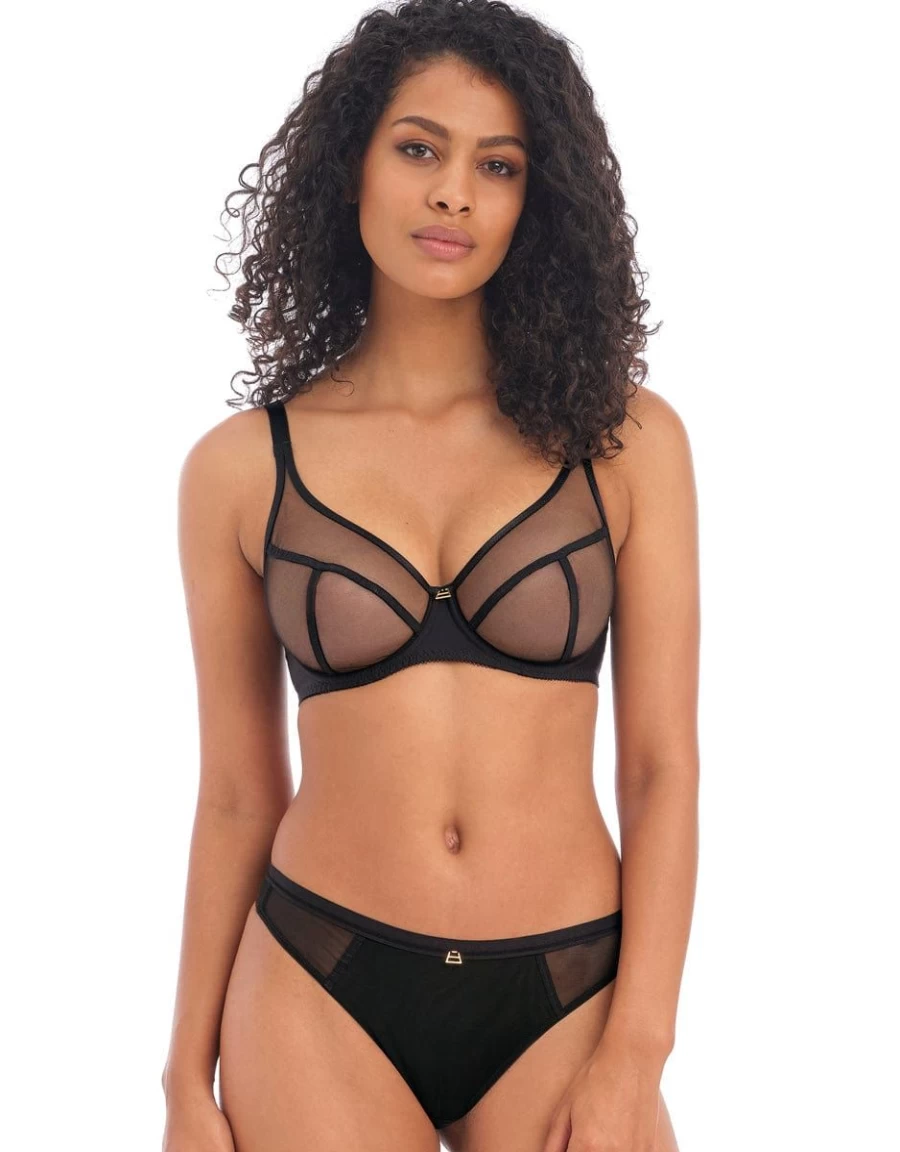 Freya Snapshot High Apex Bra - Noir Lace Underwire Full Cup Bra by Freya