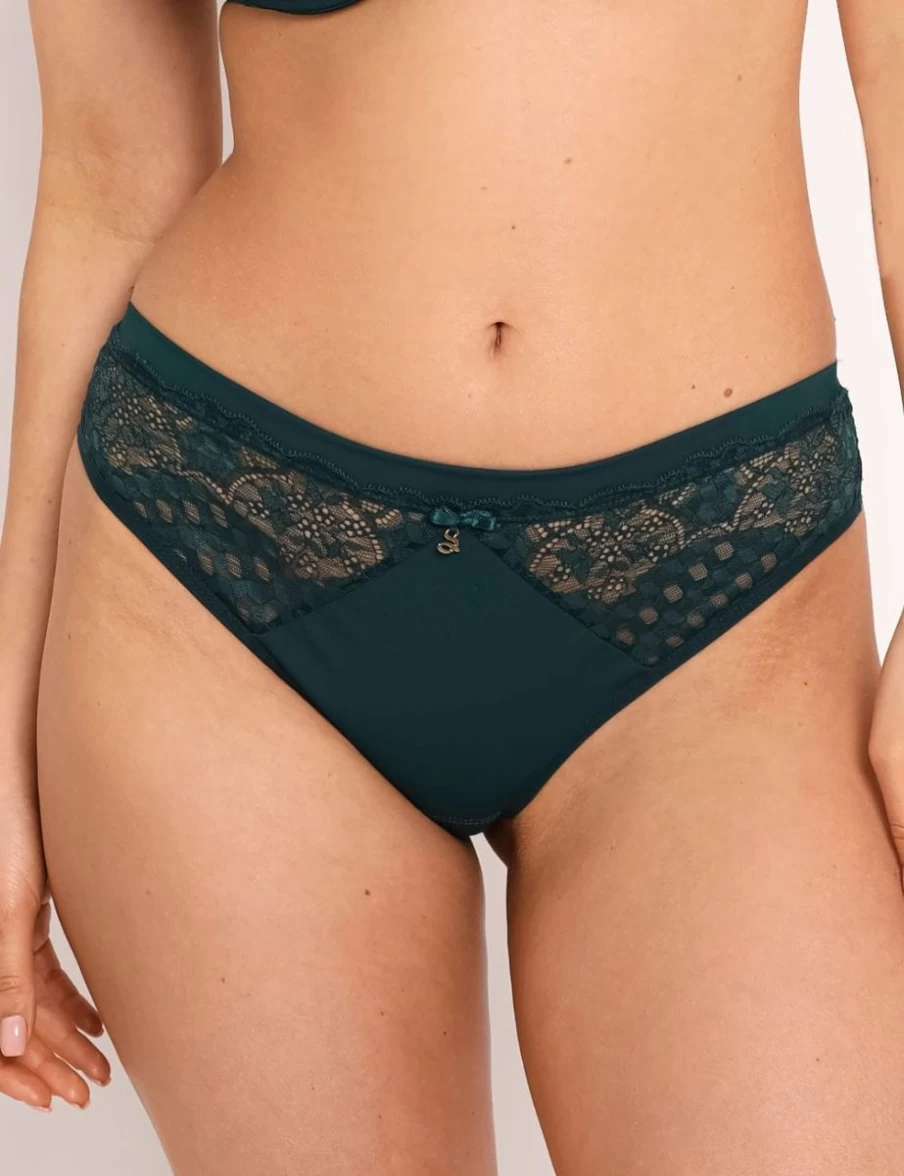 Samanta Rosalia Emerald Green Thong - Elegant & Comfortable Women's Underwear