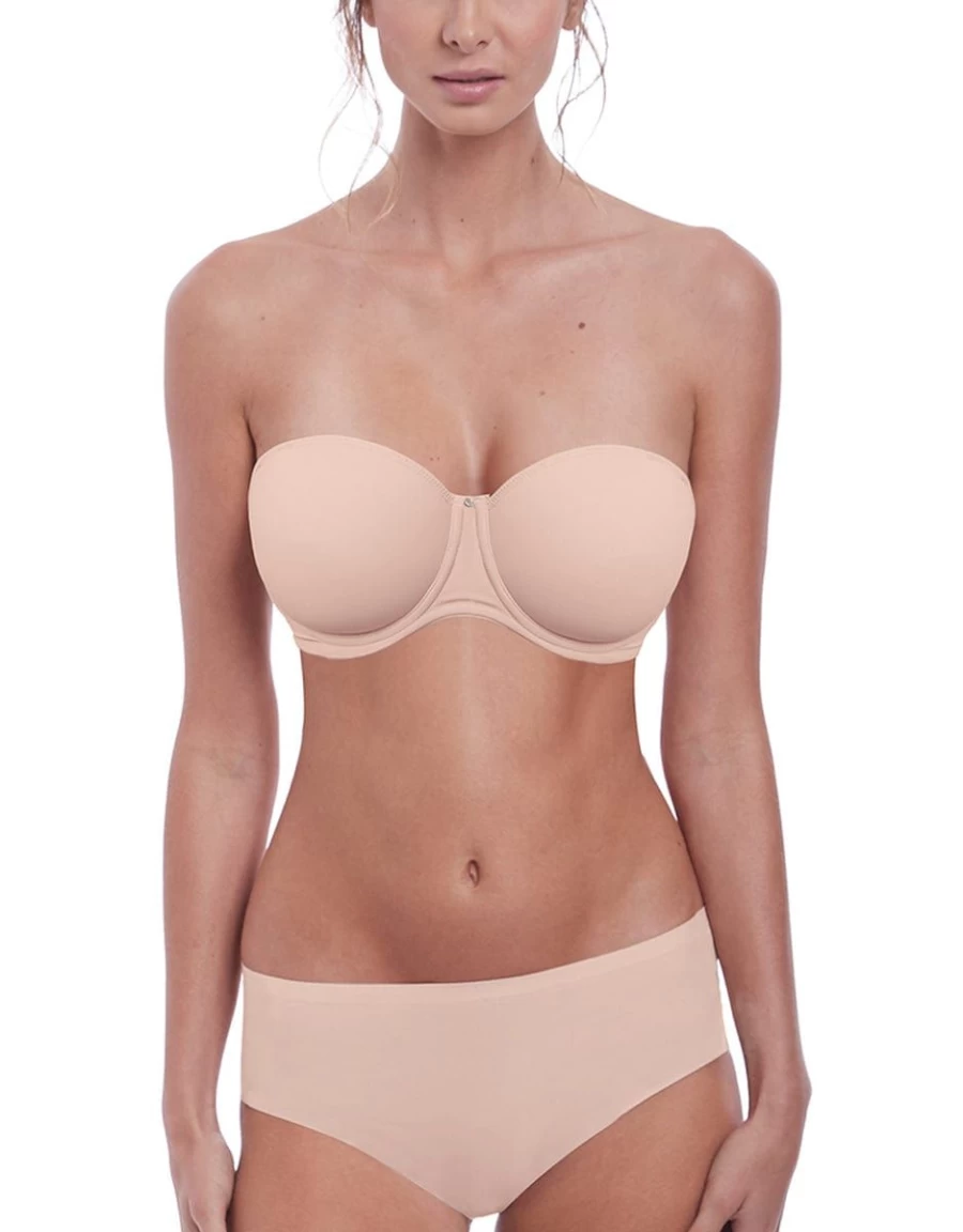Fantasie Aura Strapless Bra Natural Beige - Moulded Support, Comfort Fit